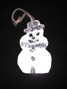 glitter snow man