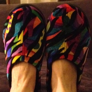 colored slippers