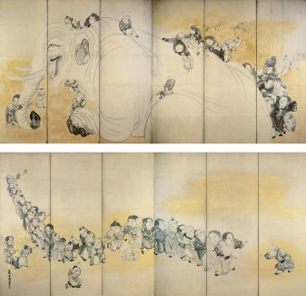 chinese children elephant panels