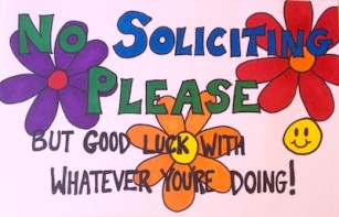 No Soliciting Spring 2016